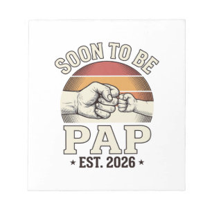 Bald Papa 2026 Vintage Baby Fist Bump Design_ Notizblock
