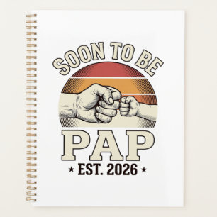 Bald Papa 2026 Vintage Baby Fist Bump Design_ Planer