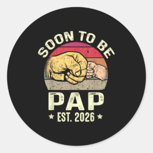 Bald Papa Est 2026 Für Neuen Papa Lustiger Vaterta Runder Aufkleber