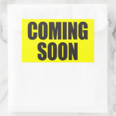 Bald Rechteckiger Aufkleber (Tasche)