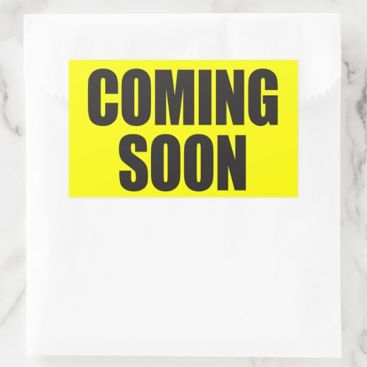 Bald Rechteckiger Aufkleber (Tasche)