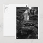 Bald River Falls bw.jpg Postkarte (Vorne/Hinten)