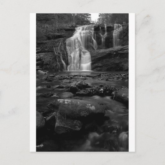 Bald River Falls bw.jpg Postkarte (Vorderseite)
