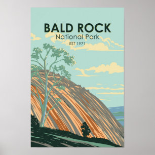 Bald Rock Nationalpark Australien Vintage Poster