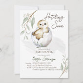 Bald schluckt sich ein kleiner Vogel in der Babydu Einladung (Vorderseite)