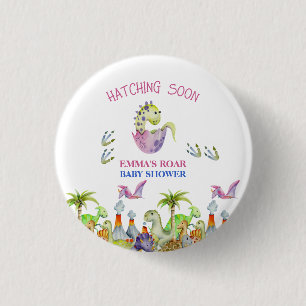 Bald Schlupf brüllt MÄDCHEN Baby-Party  Button