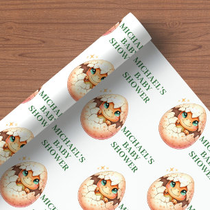 Bald schlüpfende Geschenkpapier für Baby Dino-Part