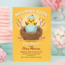 Bald Schlüpfende Süße Küken-Baby-Party-Einladung –