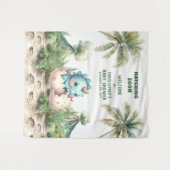 Bald schnelles Baby Duschbanner Dinosaurier Design Wandteppich (Vorderseite (Horizontal))