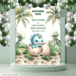 Bald schnelles Baby Duschbanner Dinosaurier Design Wandteppich