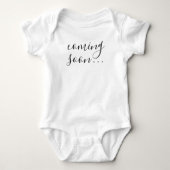 Bald| Schwangerschaft Ankündigung Baby Jumpsuit Baby Strampler (Vorderseite)