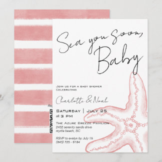 Bald sehen wir uns Baby Shower Einladung