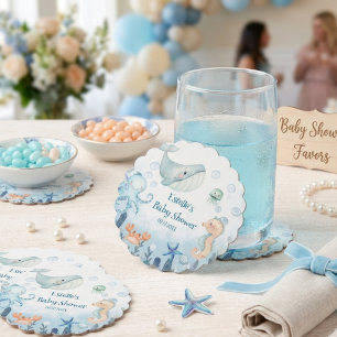 Bald sehen wir uns Baby Shower mit Oktopus Seepfer Untersetzer