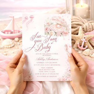 Bald sehen wir uns, Küsten-Mädchen-Baby-Party Einladung