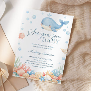 Bald sehen wir uns, Küsten-Ocean-Baby-Party Einladung