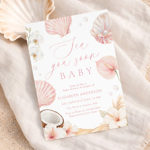 Bald sehen wir uns, Mädchen-Baby-Party Einladung