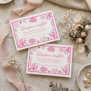 Bald sehen wir uns Mädchen Baby Shower Windel-Raff Begleitkarte