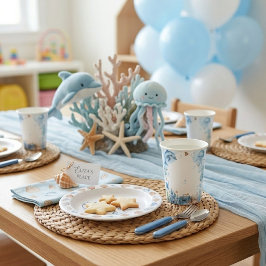 Bald sehen wir uns, Meeresmuschel-Baby-Party Pappbecher