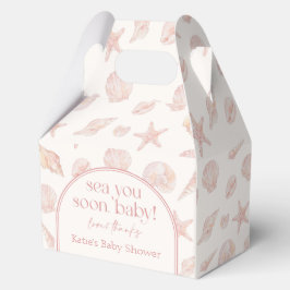 Bald sehen wir uns Muscheln Baby Shower Geschenkbo Geschenkschachtel