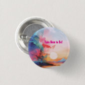 Bald sehen wir uns Wasserfarbe Strand Zwillinge we Button (Vorne & Hinten)