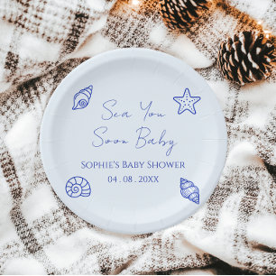 Bald sehen wir uns wieder, Baby - Küsten-Baby-Part Pappteller