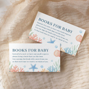 Bald sehen wir uns wieder Ozean-Baby-Party Bücher Begleitkarte