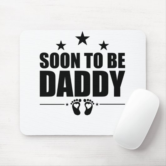 Bald, um Daddy Schwangerschaft Ankündigung Offenle Mousepad (Mit Mouse)