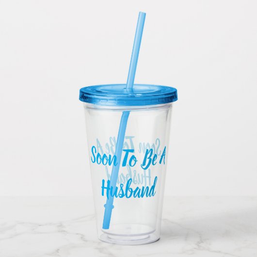 Bald, um ein Ehemann zu sein Acryltrinkbecher (Rückseite)