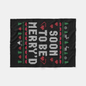 Bald, um froh sein Verlobten Paare Match Ugly C Fleecedecke (Vorderseite (Horizontal))