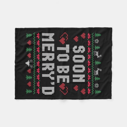 Bald, um froh sein Verlobten Paare Match Ugly C Fleecedecke (Vorderseite (Horizontal))