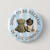Bald, um Grieß ein Lil Cowboy Button (Vorderseite)