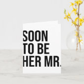 Bald, um ihr Mr. Future Ehemann Bräutigam Karte (Gelbe Blume)