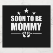 Bald, um Mama Schwangerschaft Ankündigung Offenleg Bierflaschenetikett (Einzelnes Label)