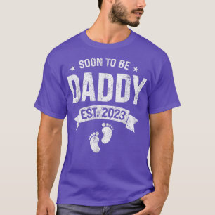 Bald um Papa Est 2023 Schwangerschaftsankündigung T-Shirt