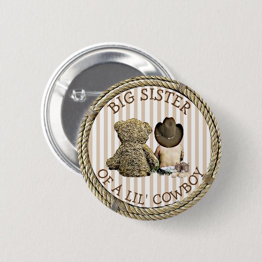 Bald, um Schwester eines Lil Cowboy Button (Vorne & Hinten)