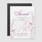 Bald, um verheiratet gladioli Hochzeit speichern S Magnetkarte (Vorne/Hinten)