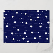 Bald, um Verheiratet Verlobte frohe Hochzeit Weihn Folieneinladung (Rückseite)