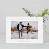 Bald, um Verheiratet Verlobte frohe Hochzeit Weihn Folieneinladung (Stehend vorne)