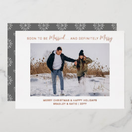 Bald, um Verheiratet Verlobte frohe Hochzeit Weihn Folieneinladung