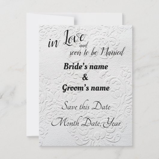 "Bald, um Verheiratet zu sein "Ankündigung Datum f Save The Date (Vorderseite)