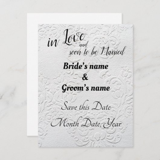 "Bald, um Verheiratet zu sein "Ankündigung Datum f Save The Date (Vorne/Hinten)