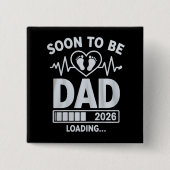 Bald Vater 2026 Schwangerschaftsankündigung wird g Button (Vorderseite)