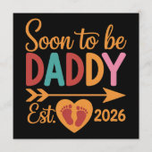 Bald Vater 2026 Schwangerschaftsankündigung wird g Einladung (Vorderseite)