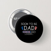 Bald Vater 2027 Schwangerschaftsankündigung wird g Button (Vorne & Hinten)