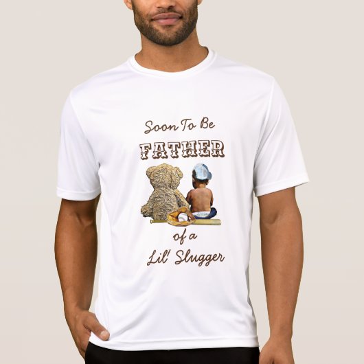 Bald, Vater eines Lil' Slugger & Teddy Bären T T-Shirt (Vorderseite)