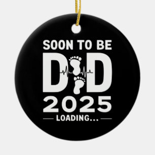 Bald Vater Est 2025 Neuer Vater Keramik Ornament