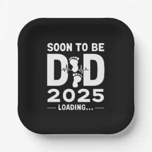 Bald Vater Est 2025 Neuer Vater  Pappteller