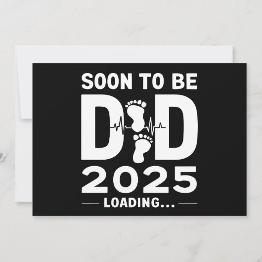 Bald Vater nach 2025 neuer Papa zu sein Einladung (Vorderseite)