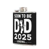 Bald Vater nach 2025 neuer Papa zu sein Flachmann (Links)