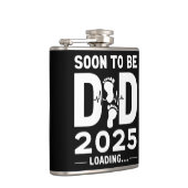 Bald Vater nach 2025 neuer Papa zu sein Flachmann (Rechts)